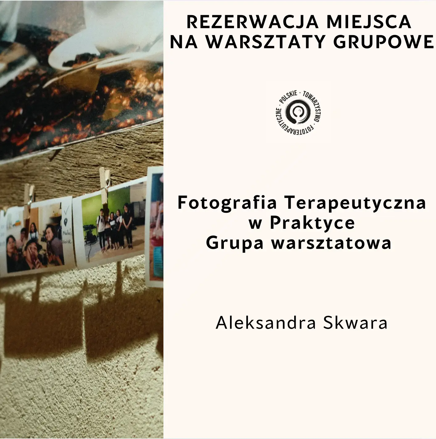 Zrzut ekranu 2026-07-12 o 12.22.42 Rezerwacja miejsca na warsztaty grupowe: Fotografia Terapeutyczna w Praktyce. Prowadzenie: Aleksandra Skwara - obrazek 1